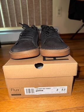 Flux Men's Barefoot Black Knit Sneakers with Gum Sole